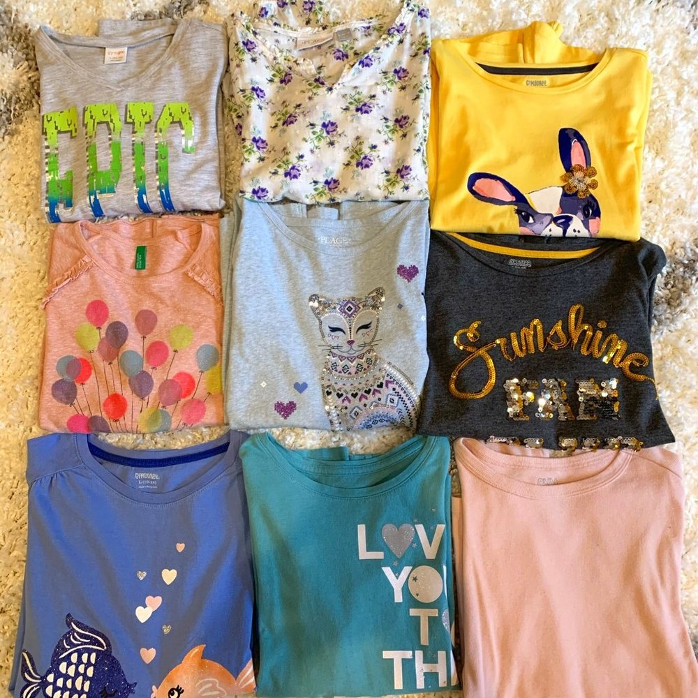 GAP, Gymboree + more. Girls Tees. Size L 10/12